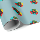 クリスマスポルトガル語のバウブルパターン ラッピングペーパー (ロールコーナー)