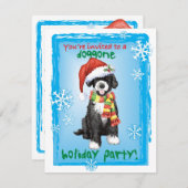 クリスマスポルトガル語ウォータードッグ招待状 シーズンカード (正面/裏面)