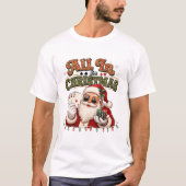 クリスマスポーカーサンタ Tシャツ (正面)