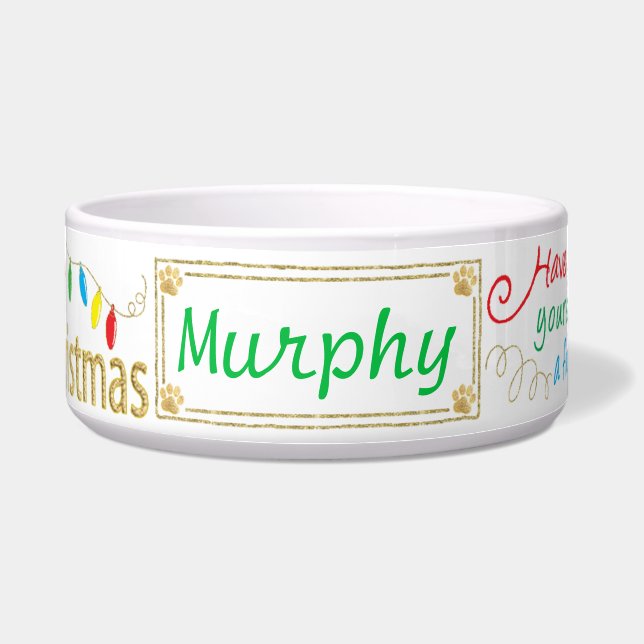 クリスマスポーズペットボウルフューリーリトルクリスマス ボウル (正面)
