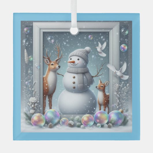 クリスマスポートレートオーナメント ガラスオーナメント (正面)