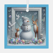 クリスマスポートレートオーナメント ガラスオーナメント (裏面)