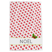 クリスマスポープリンツホリーネームホリデイおもしろい ミディアムペーパーバッグ (正面)