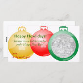 クリスマスポープリントオーナメントフォトカード シーズンカード (正面/裏面)