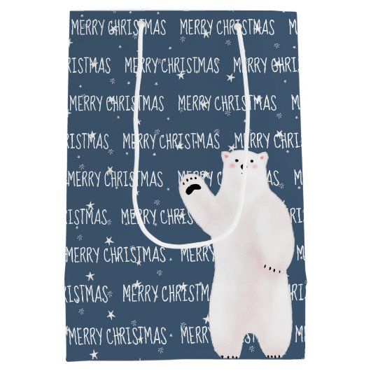 クリスマスポーラベアオンスターズミディアム抱き枕 ミディアムペーパーバッグ (裏面)