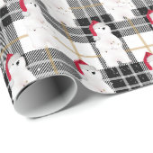 クリスマスポーラベアオンタータンチェックプレイド ラッピングペーパー (ロールコーナー)