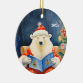 クリスマスポーラベアカスタマイズデートオーナメント セラミックオーナメント (右)