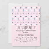クリスマスポーラベアプレゼントホリデーツリーパターン 招待状 (正面)