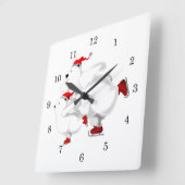 クリスマスポーラベア壁掛け時計 スクエア壁時計 (傾斜)