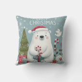 クリスマスポーラークマ枕 クッション (裏面)