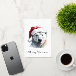 クリスマスポーラーベアのカスタマイズ可能 箔シーズンカード