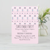 クリスマスポーラーベアプレゼントホリデーツリーパターン 招待状 (スタンド正面)