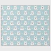 クリスマスポーラーベアラッピング紙 ラッピングペーパー (フラット)