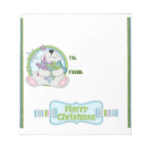 クリスマスポーラーベアーキャンディバーラッパのギフトウィッグ ノートパッド (正面)