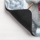 クリスマスポーラーベアーショベル雪 マウスパッド (コーナー)