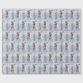 クリスマスポーラーベアーショベル雪 ラッピングペーパー (フラット)