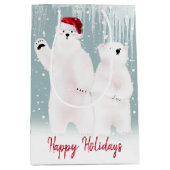 クリスマスポーラーベアーズインスノーミディアム抱き枕 ミディアムペーパーバッグ (正面)