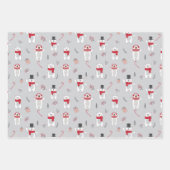 クリスマスポーラーベアーズプレゼント ラッピングペーパーシート (正面3)