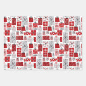 クリスマスポーラーベアーズプレゼント ラッピングペーパーシート (正面2)