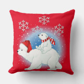 クリスマスポーラーベアーズ装飾用クッション クッション (正面)