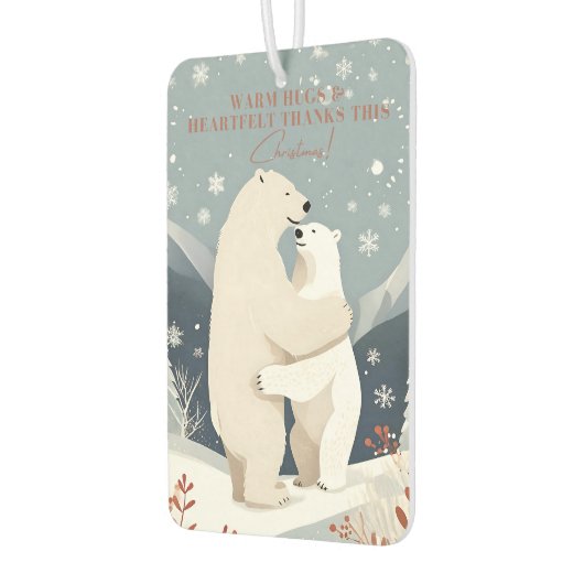 クリスマスポーラーベアーハグ カーエアーフレッシュナー (左)