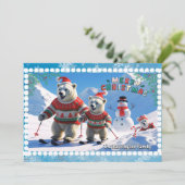 クリスマスポーラーベアーファミリースキー シーズンカード (スタンド正面)