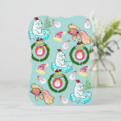 クリスマスポーラーベアーフラットグリーティングカード カード (スタンド正面)