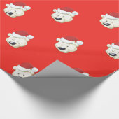 クリスマスポーラーベアーレッド ラッピングペーパー (角)