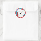 クリスマスポーラーベア封筒用シールシール ラウンドシール (バッグ)