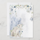 クリスマスポーラーベア雪の葉の金ゴールドをパーソナライズ (裏面)