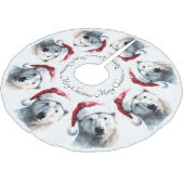 クリスマスポーラーベア、カスタマイズ可能 ブラッシュドポリエステルツリースカート (アングル)