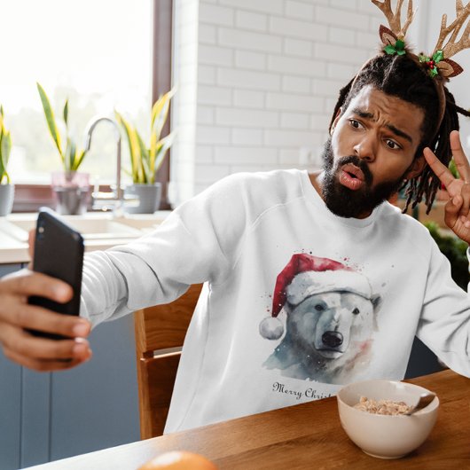 クリスマスポーラーベア、カスタマイズ可能 Tシャツ