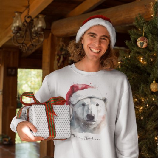 クリスマスポーラーベア、カスタマイズ可能 Tシャツ