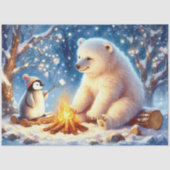 クリスマスポーラーベア&ペンギンキャンプファイアデクページ 薄葉紙 (正面)