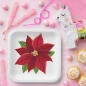 クリスマスポ結婚インセチアの紙プレート ペーパープレート (パーティー)