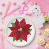 クリスマスポ結婚インセチアの紙プレート ペーパープレート (パーティー)