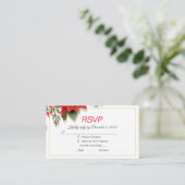 クリスマスポ結婚インセッティアのRSVPEnclosureカード エンクロージャーカード (スタンド正面)