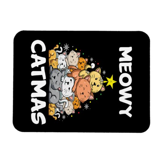 クリスマスマイオウィカタマス猫好きおもしろいクリスマスギフト マグネット (横)
