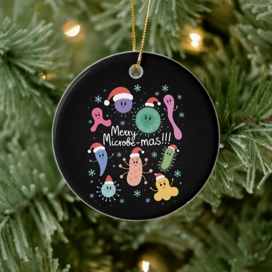 クリスマスマイクロ生物学サイエンス教師微生物 セラミックオーナメント (ツリー)