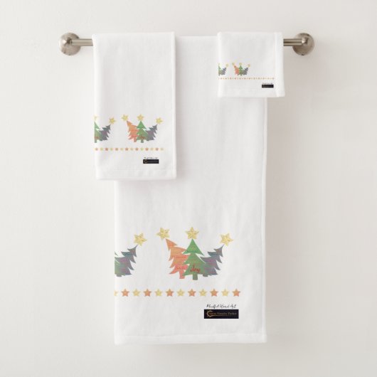 クリスマスマインドフルワードアートバスタオル バスタオルセット (インサイチュ)