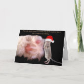 クリスマスマウスおよび猫の足の挨拶状 シーズンカード (正面)