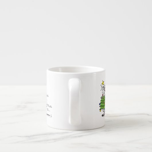 クリスマスマウスかわいいおもしろい休日 エスプレッソカップ (裏面)