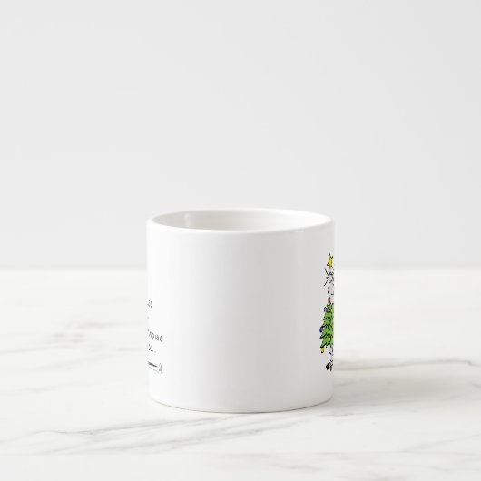 クリスマスマウスかわいいおもしろい休日 エスプレッソカップ (正面)