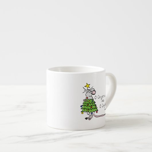 クリスマスマウスかわいいおもしろい休日 エスプレッソカップ (正面右)