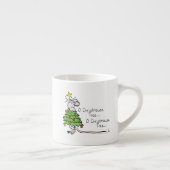 クリスマスマウスかわいいおもしろい休日 エスプレッソカップ (右)