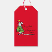 クリスマスマウスかわいいおもしろい休日 ギフトタグ (正面)