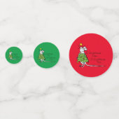 クリスマスマウスかわいいおもしろい休日 コンフェッティ (裏面)