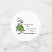 クリスマスマウスかわいいおもしろい休日 コンフェッティ (スモール正面)