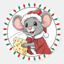 クリスマスマウスがチーズシールを手に入れる