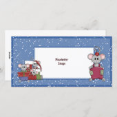 クリスマスマウスとギフト シーズンカード (正面/裏面)